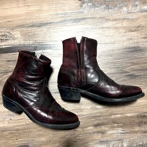 Size 10 men’s wine color sexy boots